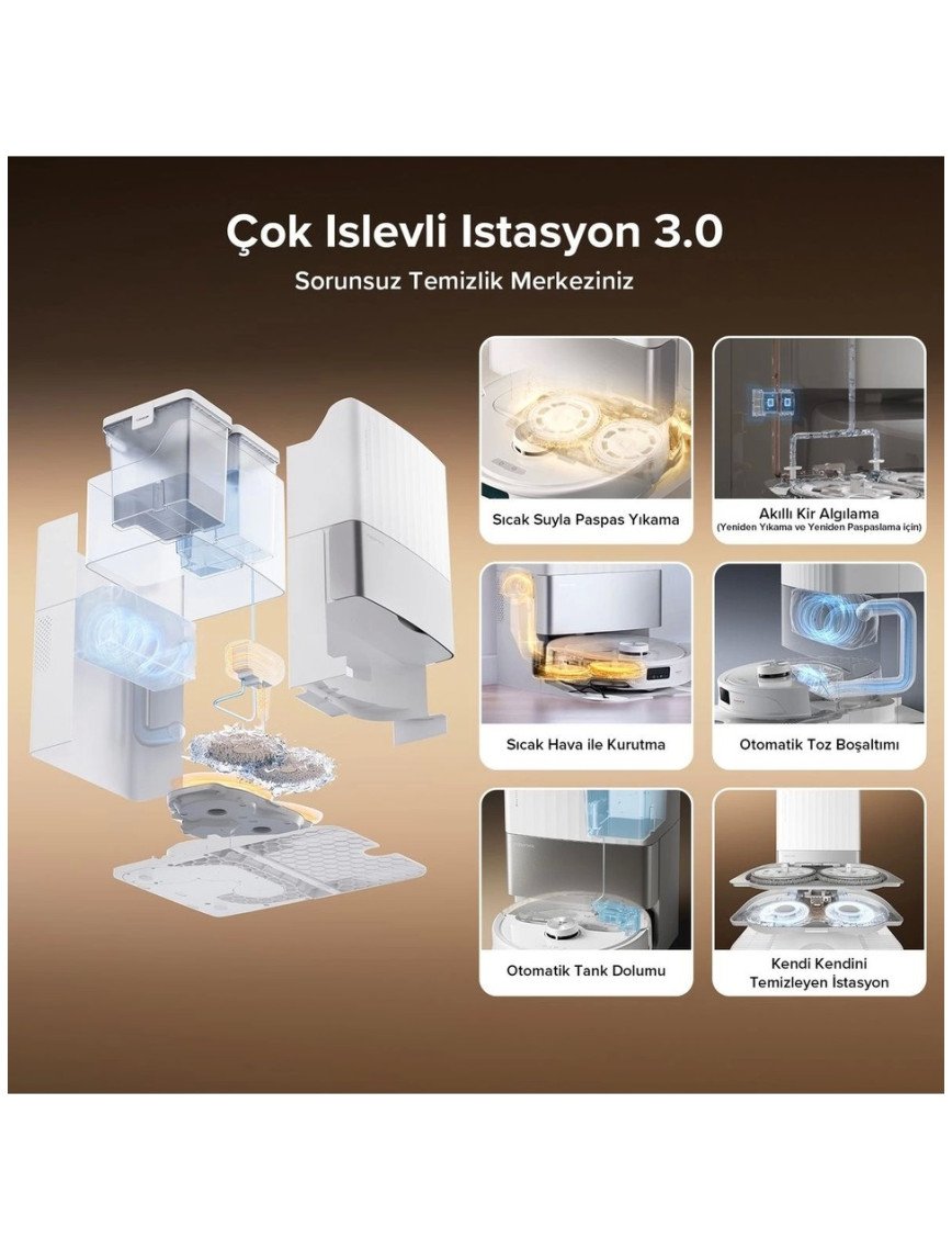 Roborock Q Revo Master Çöp Istasyonlu Akıllı Robot Süpürge - Beyaz